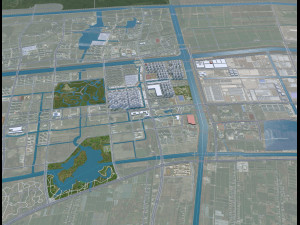 Cixi Ningbo city Zhejiang China 70km 3D Model