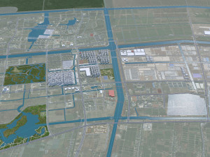 Cixi Ningbo city Zhejiang China 70km 3D Model