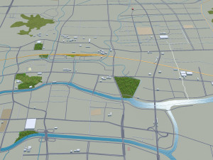 Cixi Ningbo city Zhejiang China 70km 3D Model