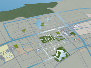 Cixi Ningbo city Zhejiang China 70km 3D Model