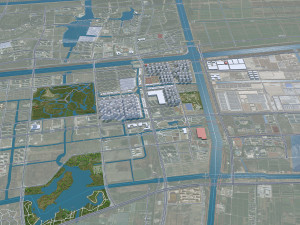 Cixi Ningbo city Zhejiang China 70km 3D Model