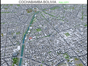 Cochabamba city Bolivia 40km 3D Модель
