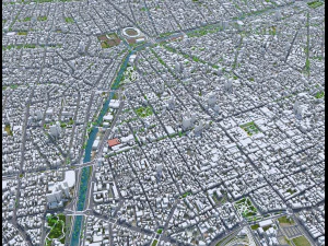 Cochabamba city Bolivia 40km 3D Model