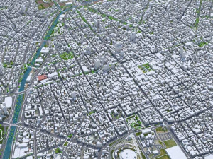 Cochabamba city Bolivia 40km 3D Model