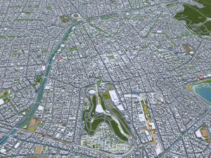 Cochabamba city Bolivia 40km 3D Model