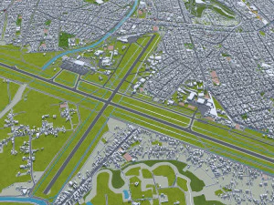 Cochabamba city Bolivia 40km 3D Model