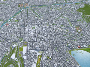 Cochabamba city Bolivia 40km 3D Model