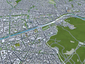 Cochabamba city Bolivia 40km 3D Model
