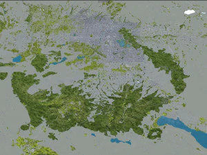 Cochabamba city Bolivia 40km 3D Model