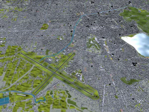 Cochabamba city Bolivia 40km 3D Model