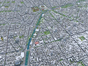 Cochabamba city Bolivia 40km 3D Model