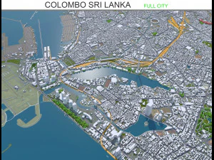 Colombo city Sri Lanka 20km 3D Model