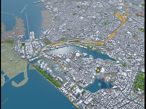 Colombo city Sri Lanka 20km 3D Model