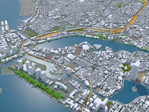 Colombo city Sri Lanka 20km 3D Model