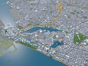 Colombo city Sri Lanka 20km 3D Model