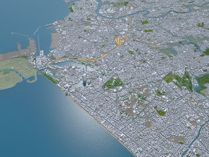 Colombo city Sri Lanka 20km 3D Model