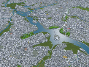 Colombo city Sri Lanka 20km 3D Model