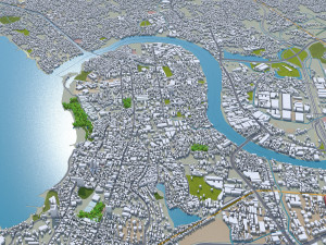 Colombo city Sri Lanka 20km 3D Model