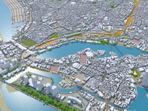 Colombo city Sri Lanka 20km 3D Model