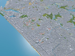 Colombo city Sri Lanka 20km 3D Model