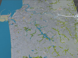 Colombo city Sri Lanka 20km 3D Model