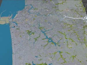 Colombo city Sri Lanka 20km 3D Model