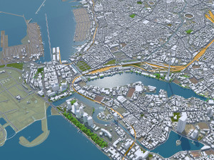 Colombo city Sri Lanka 20km 3D Model