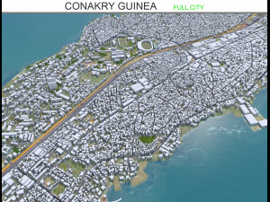 Conakry city Guinea 50km Modelo 3D