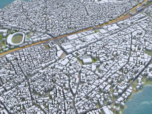 Conakry ciudad Guinea 50 km Modelo 3D