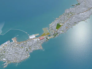 Conakry ciudad Guinea 50 km Modelo 3D