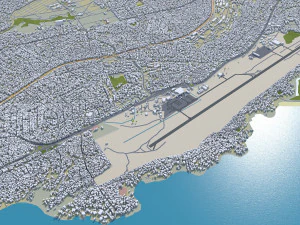 Conakry ciudad Guinea 50 km Modelo 3D