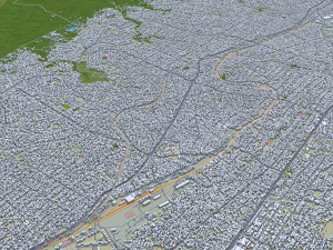 Conakry ciudad Guinea 50 km Modelo 3D