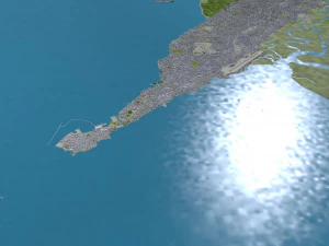 Conakry ciudad Guinea 50 km Modelo 3D