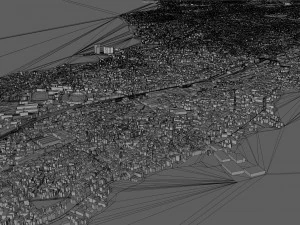 Conakry ciudad Guinea 50 km Modelo 3D