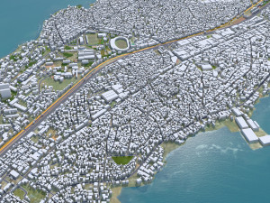 Conakry city Guinea 50km Modelo 3D