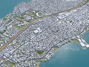 Conakry ciudad Guinea 50 km Modelo 3D