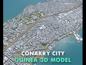 Conakry city Guinea 50km Modelo 3D