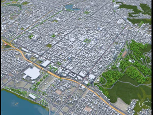 Concepcion city Chile 25km 3D Model