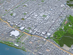Concepcion city Chile 25km 3D Model