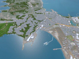 Concepcion city Chile 25km 3D Model