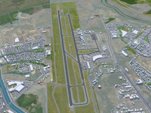 Concepcion city Chile 25km 3Dモデル