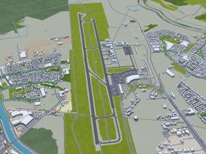 Concepcion city Chile 25km 3Dモデル