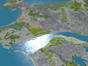 Concepcion city Chile 25km 3Dモデル
