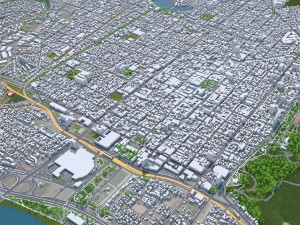 Concepcion city Chile 25km 3Dモデル