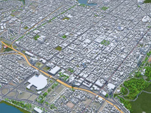 Concepcion city Chile 25km 3D Model