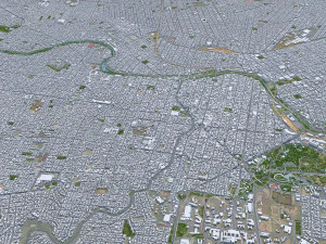 Cordoba city Argentina 35km 3D Model