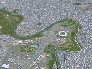 Cordoba city Argentina 35km 3D Model