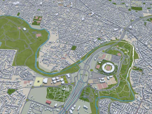 Cordoba city Argentina 35km 3D Model