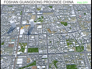Foshan Guangdong city Province China 55km 3D 模型