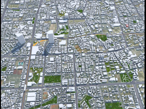 Foshan Guangdong city Province China 55km Modello 3D
